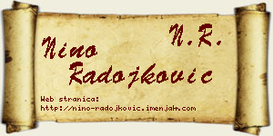 Nino Radojković vizit kartica